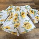 Hint of Blush  Off Shoulder Romper 
Sunflower Ruffled Bell Sleeve Size XL Photo 0