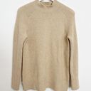 Banana Republic  Merino Wool Blend Mock Neck Ribbed Sweater Beige Tan Size Small Photo 1