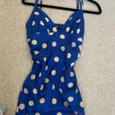 ZARA Blue Polka Dotted Dress Photo 3