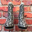 Nordstrom Gray and White Snakeskin Print Olvy 42Gold Heeled Ankle Booties Photo 7