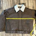 Universal Threads  New Faux Leather Pleather Brown Bomber Jacket Coat Size XL Photo 3