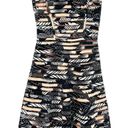 Parker  Womens Molly Silk Strapless Fit And Flare Striped Cocktail Dress Size M Photo 2