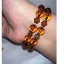 The Row Double Faux amber Colored Bead Focal Bracelet Photo 2