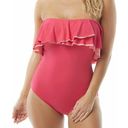 Coco reef Contours by  Pink Agate Ruffle Bandeau One Piece Swimsuit 14 38C Photo 1