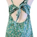 American Eagle  Teal Floral Mini Dress Large Photo 1