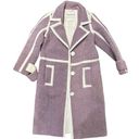 STAND STUDIO Kenzie Faux Leather And Shearling Coat In Purple Size XS Photo 6