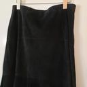 CAbi  Leather Patchwork Midi Skirt Raw Edge Size 6 Photo 2