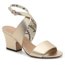 Salvatore Ferragamo  SHEENA METALLIC GOLD LEATHER ANKLE STRAP SANDALS SIZE US 6 Photo 11