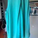 Suzy Shier Women’s Teal Sheer Sleeveless Button Top Size X-Large Photo 8