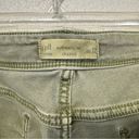 J.Jill  Denim Jeans Womens 12 Olive Green Cropped Authentic Fit Fringe Hem Photo 4