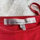 Lovers + Friends  Small Red Tank Top Wrap Tie Waist Soft High Neck Photo 2