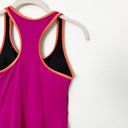 Spanx [] Pink Pow Peplum Racerback Workout Tank Top Built In Bra UPF 50+ Sz Small Photo 8