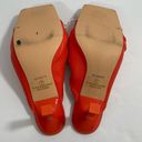 NEW Olivia Jaymes Heels Bright Orange Red Size 7 Sandal Open Back Square Toe Photo 7