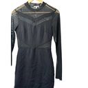 Charlotte Russe  Black Bodycon Sheer Paneled Dress Junior's Size Small Photo 4