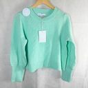 Hill House  The Cropped Sylvie Sweater Size Large Ocean Wave Merino Wool Photo 0