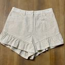 Cinq à Sept 

Neema Rhinestone Seersucker Shorts Size 6 Ruffle Hem Photo 6