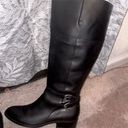 Ralph Lauren  Women's Black Riding Boots Size 6.5 Knee-High Zip Photo 1