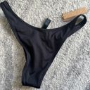 SKIMS NWT  Swim Cheeky Tanga Bottoms in Black Size Small Photo 1