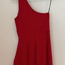 NBD COPY -  Red One Shoulder Asymmetrical Dress Medium Photo 4