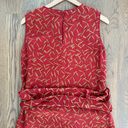 Doncaster Vintage 100% Silk Sleeveless Tie Waist Dress in Red and Khaki Size 8 Photo 7