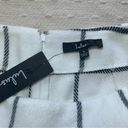 Lulus  Spence White Plaid A-Line Mini Skirt Size L Flannel Minimalist Preppy Photo 12