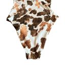 We Wore What  Danielle One Piece Cowhide Swimsuit Bathing Suit Size XS Women's Photo 8