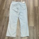 ZARA  straight leg cropped jeans Raw hem Ripped Light Wash Womens size 6 Photo 10