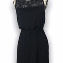 Trina Turk  Crochet Top Black Knit Belted dress Photo 0