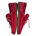 Patagonia Women’s  Waxed Red Kula Suede Moccasins Size 7 Photo 3