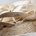 Reformation  | Liv Espadrille Lace Tie Up Sandals in Natural Beige in Box Photo 6