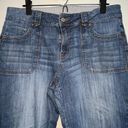 Faded Glory  Womens Cropped Jeans Size 14 Medium Wash Stretch Photo 1