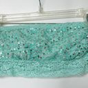 Victoria's Secret VS PINK Turquoise Sequin Lace Bandeau Photo 0