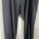 Chico's  Zenergy Black Parachute Zippered Cargo Pants Drawstring Leg Opening XL S Photo 4