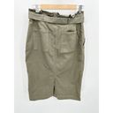 Banana Republic  Olive Green Paperbag Belted Waist Denim Skirt Women's Size 8 Photo 1