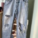 H&M Distressed Boyfriend Jeans Light Wash Photo 3