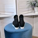 MIA  black high top platform slip on sneakers white rubber sole sz 8.5 Photo 3