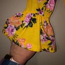 Brooks Bobbie  Sz M Yellow Floral Hanky Hem Top with Necklace NEW NWT Photo 5