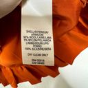 Juicy Couture  Mini Skirt Wool With Peekaboo Silk Ruffled Lining Orange Womens 4 Photo 5