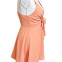 by the way. Revolve Liliana Tie Front Mini Fit & Flare Dress Tangerine Size S NWT Photo 4