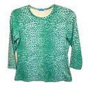 J. McLaughlin  Catalina Cloth Signature Tee in Vibrant Leopard Print Sz L Photo 0