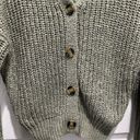 The Moon  & Madison Women Size Small Green Sage Button Cardigan Cropped Sweater Cozy Photo 9