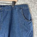 Quacker Factory  Plus Size Medium Wash Pull On Capri Jeans - Size 3X - Green Trim Photo 1