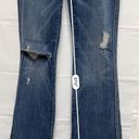 7 For All Mankind  Women‎ size 24 Flare Jeans Blue Cotton Distresed 24w AFJ-C Photo 9