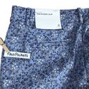 The Loft  Womens Pants Sz 8 The Riviera Slim Blue Floral Crop Cropped Ankle Mid Rise Photo 4