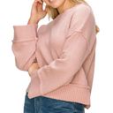 Double Zero  Blush Pink Cropped Wide Sleeve Cozy Knit Sweater Women’s Size Small Photo 7