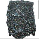 Abound NWT  RUCHED BODYCON STRETCH SKIRT BLACK  DITSEY FLORAL PATTERN SIZE Xs Photo 7