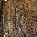 Mango MNG By  Brown Faux Leather Snakeskin Print Mini A-Line Skirt Women Sz S Photo 4