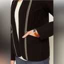 J.Jill NWT  Pure Jill Seersucker Black Jacket Size Small Photo 4