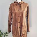 Vera Pelle Vintage  Sasha Reversible Lightweight Soft Leather Hooded Jacket S Photo 0