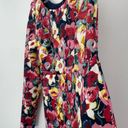 Betsey Johnson Betsy Johnson Floral Printed Scuba Dress Size 2 Long Sleeve Scoop Neck Photo 7